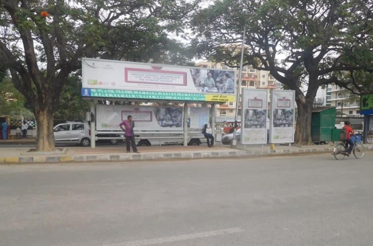 Bus Shelter agency at Koramangala Bus Stop in Bengaluru, Best Outdoor Advertising Company Bengaluru, Karnataka 